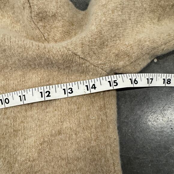 Vintage Y2K Abercrombie & Fitch Original Longline Beige Hooded Sweater Large - Picture 5 of 6
